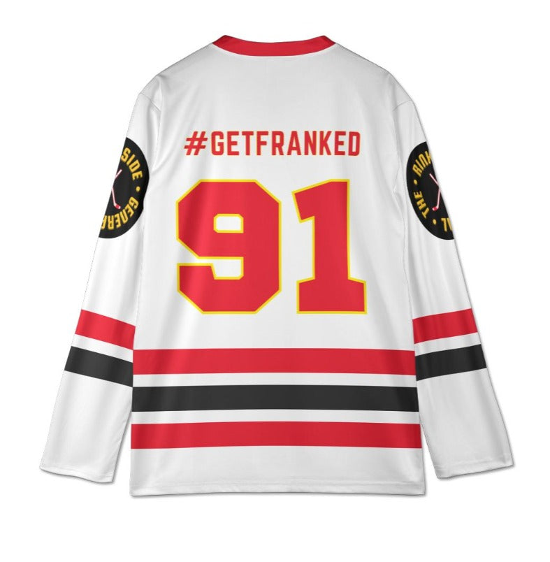 White #91 "#GETFRANKED" Jersey